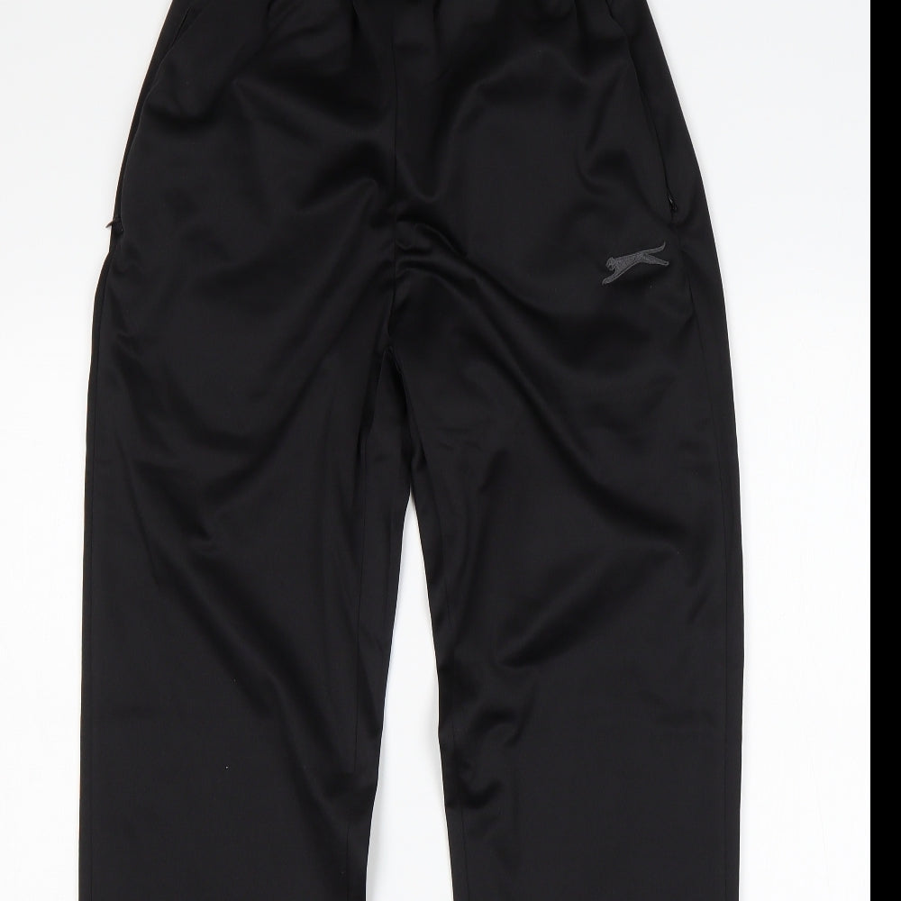 Slazenger Mens Black  Polyester Sweatpants Trousers Size XS L31 in Regular
