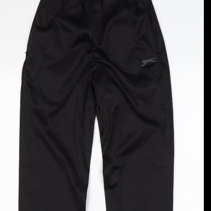 Slazenger Mens Black  Polyester Sweatpants Trousers Size XS L31 in Regular