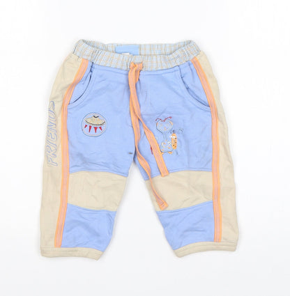 Dani  Boys Multicoloured  Cotton Sweatpants Trousers Size 12 Months