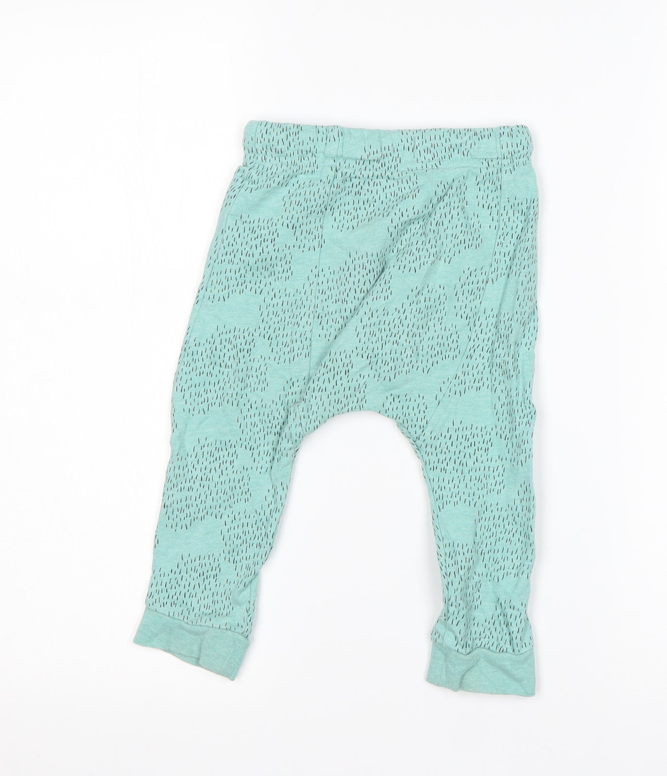 M&S Baby Green  Cotton Sweatpants Trousers Size 12-18 Months