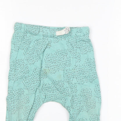 M&S Baby Green  Cotton Sweatpants Trousers Size 12-18 Months