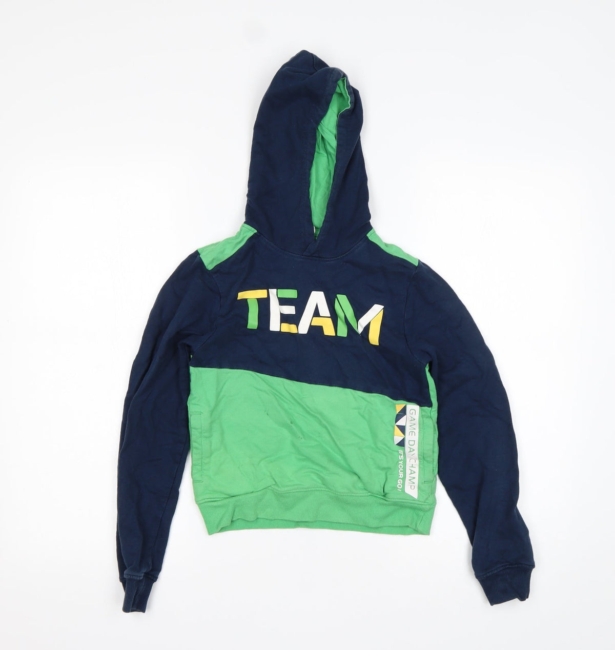 Additional front view of Max boys’ multicoloured cotton pullover hoodie, size 8-9, years