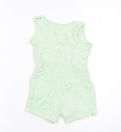 Primark Girls Green  Cotton Romper One-Piece Size 6-9 Months