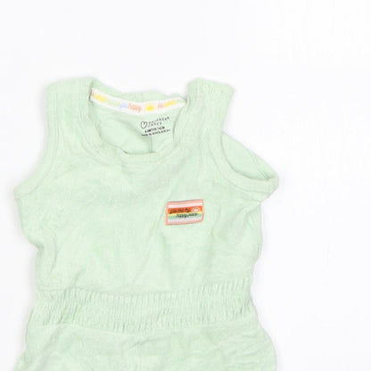 Primark Girls Green  Cotton Romper One-Piece Size 6-9 Months