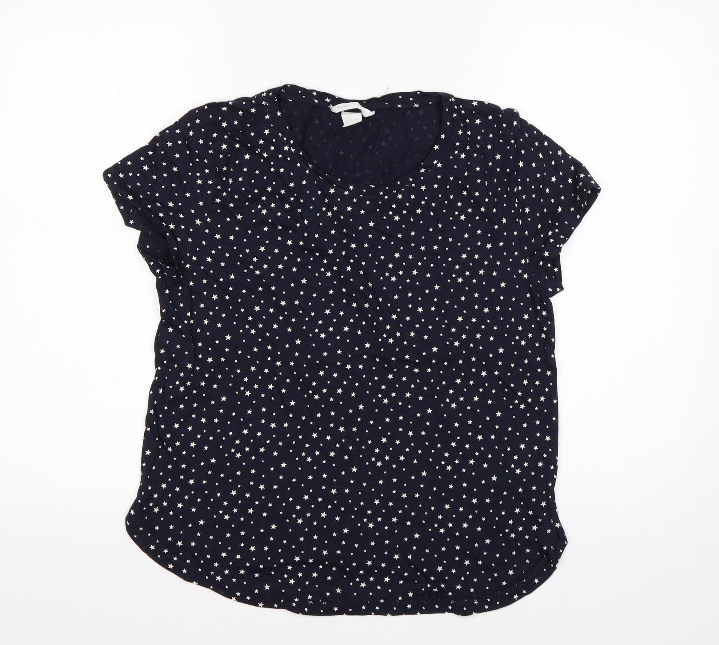 H&M Womens Multicoloured Polka Dot Cotton Top Pyjama Top Size S