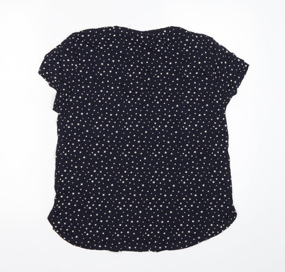H&M Womens Multicoloured Polka Dot Cotton Top Pyjama Top Size S