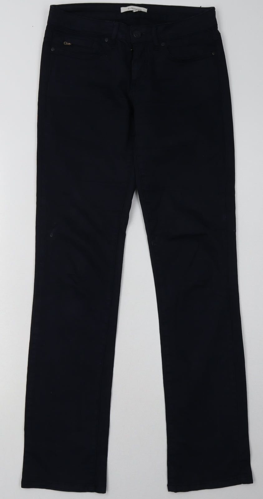 Sud Express Womens Blue  Cotton Straight Jeans Size 8 L32 in Regular Button