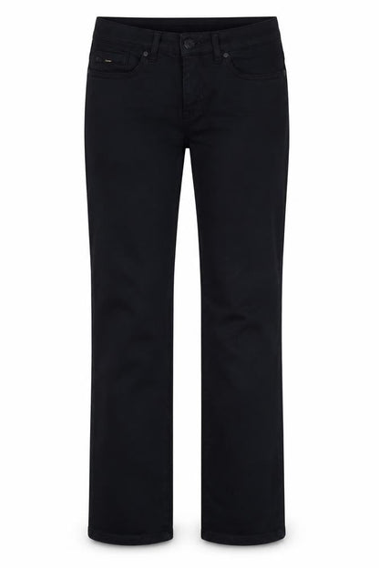 Front view of Sud Express women’s blue cotton straight jeans, size UK 8, 32-inch leg regular button