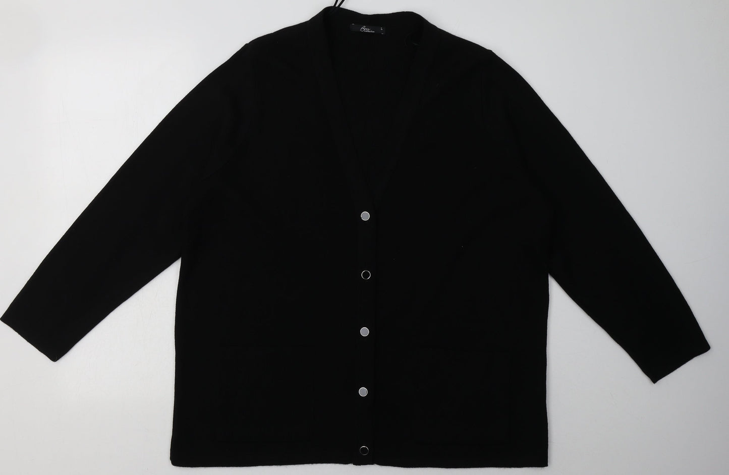 Womens UK Size L BM Collection Black Cardigan Jumper