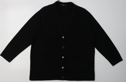 Womens UK Size L BM Collection Black Cardigan Jumper