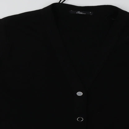 Womens UK Size L BM Collection Black Cardigan Jumper