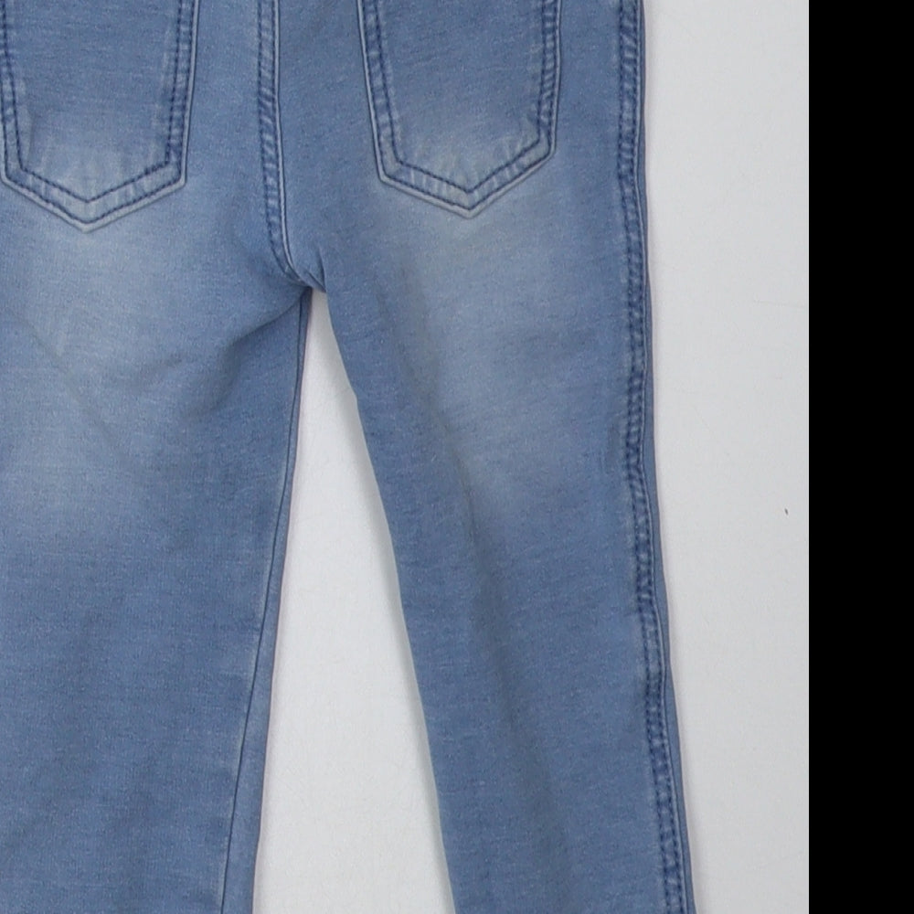 Primark Girls Blue  Cotton Jogger Trousers Size 24 Months