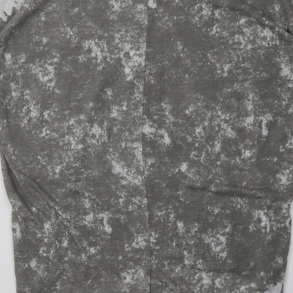 George Womens Grey Geometric Polyester Pullover Sweatshirt Size 10  Pullover