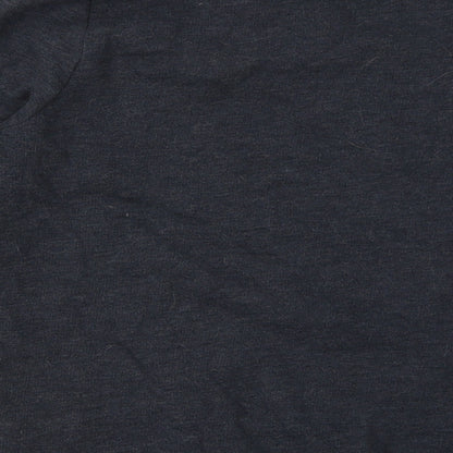 Brand and care label for Next girls’ blue cotton pullover sweatshirt, size 13, years pullover - monkey