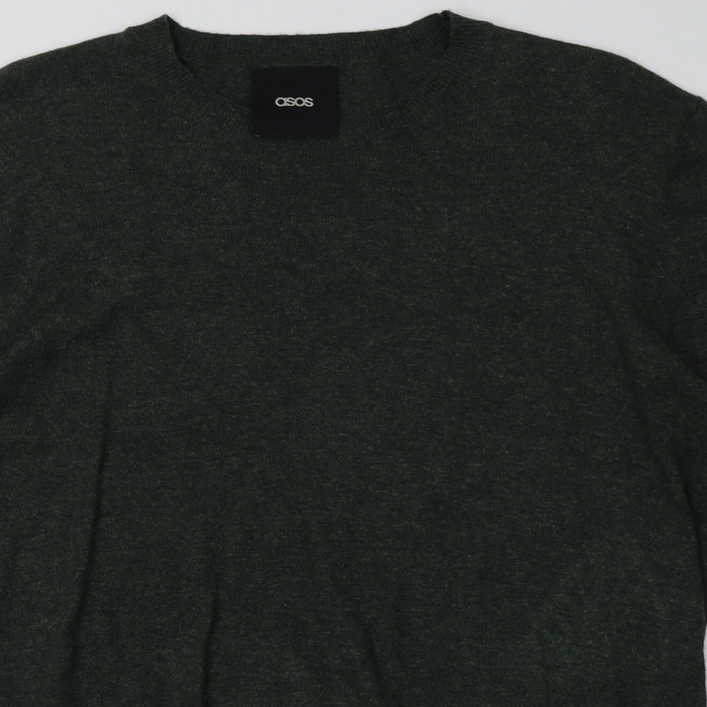 Mens UK Size M ASOS Green Pullover Sweatshirt