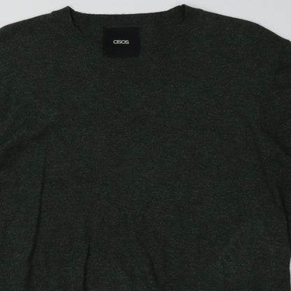 Mens UK Size M ASOS Green Pullover Sweatshirt