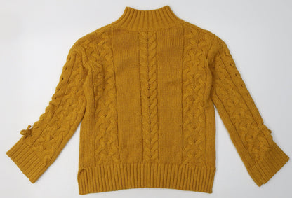 Matalan Womens Yellow  Acrylic Pullover Sweatshirt Size XS  Pullover