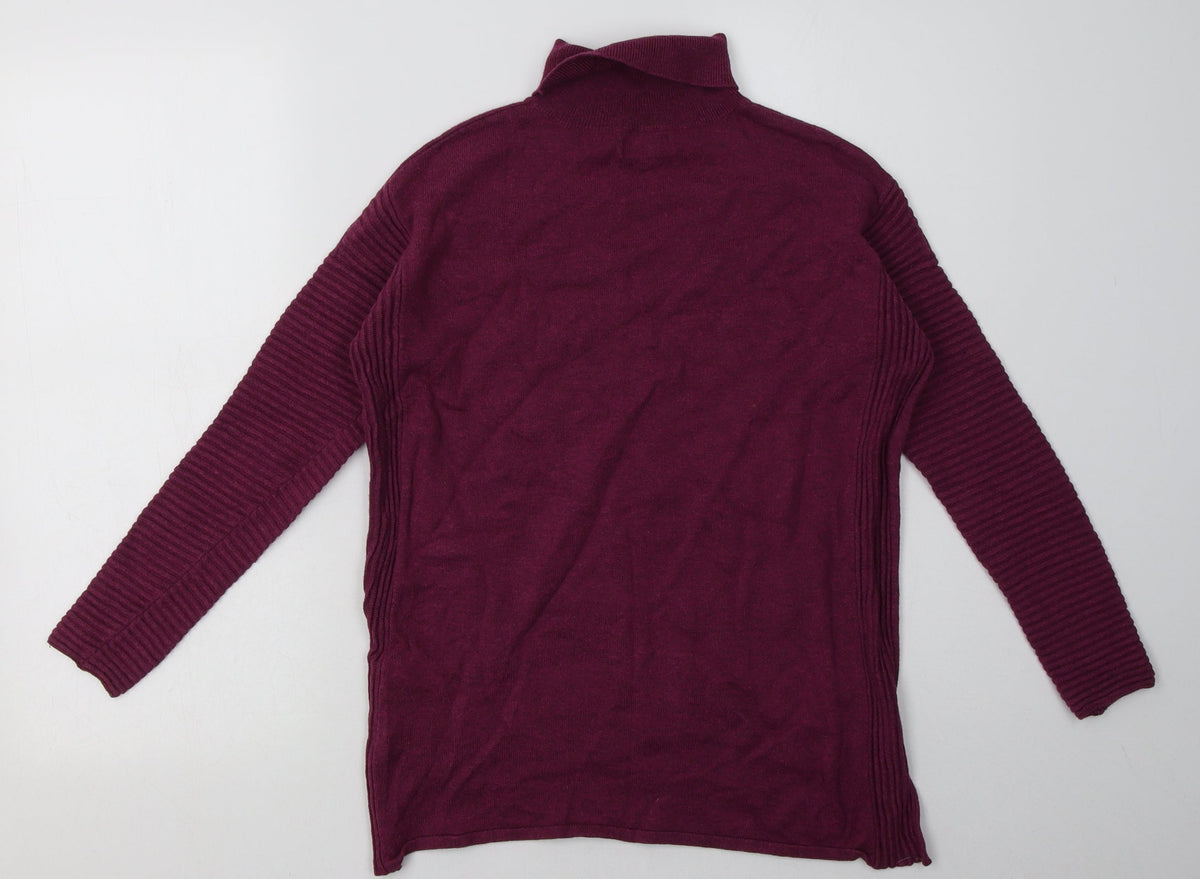 Back view of Primark women’s purple cotton pullover sweatshirt, size S, pullover