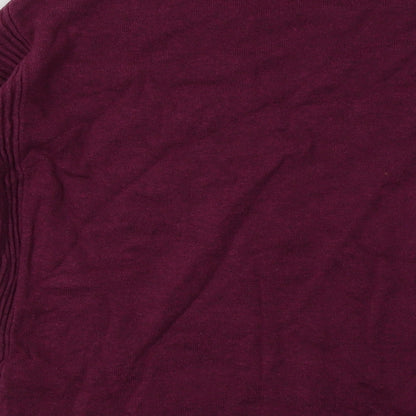 Brand and care label for Primark women’s purple cotton pullover sweatshirt, size S, pullover