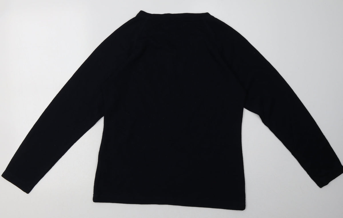Back view of Ne Sports women’s blue polyester pullover sweatshirt, size UK 12, pullover
