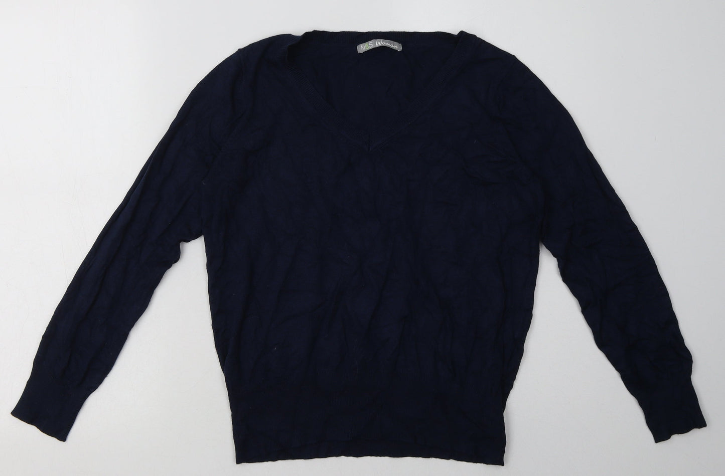 Womens UK Size 14 Marks and Spencer Blue Pullover Sweatshirt