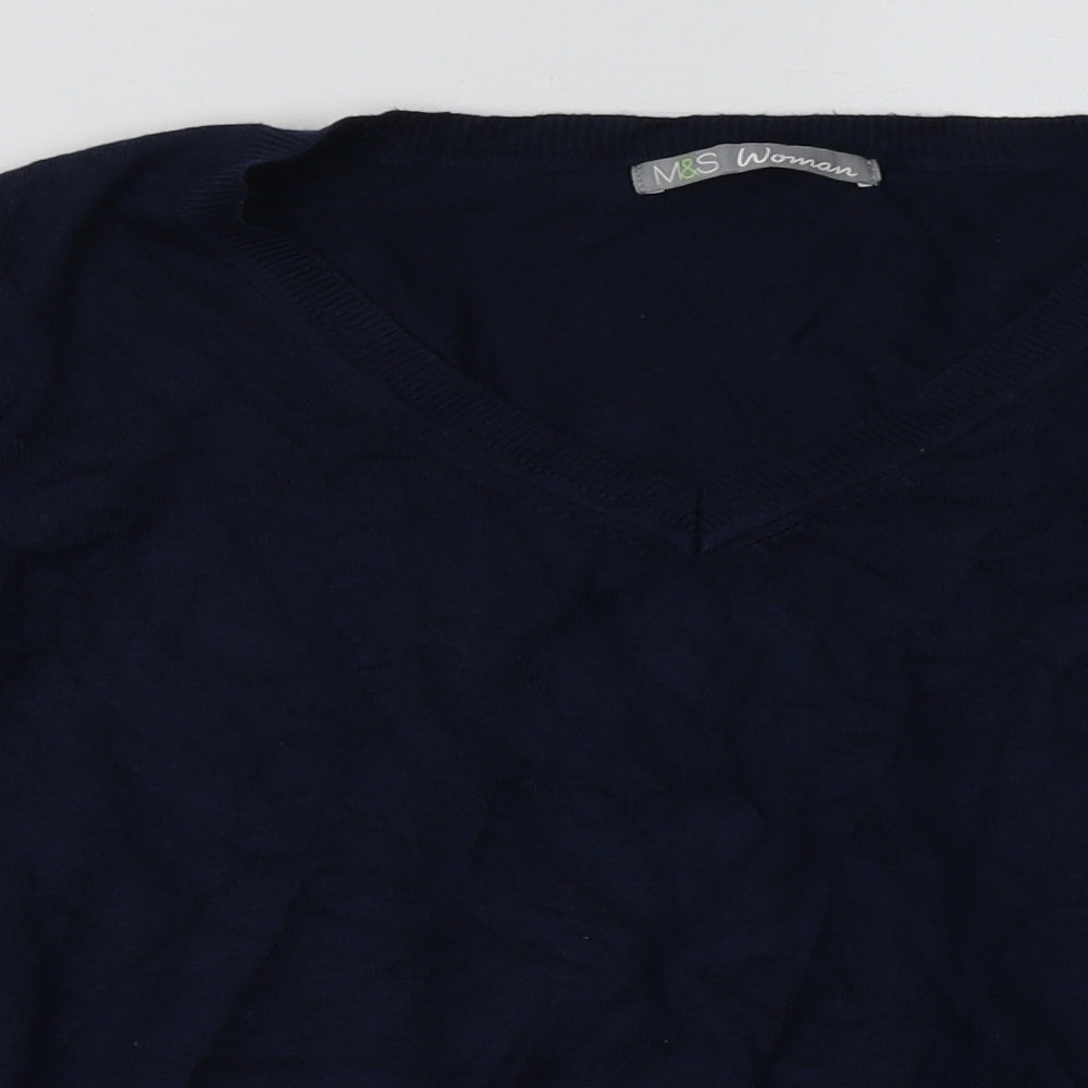 Womens UK Size 14 Marks and Spencer Blue Pullover Sweatshirt