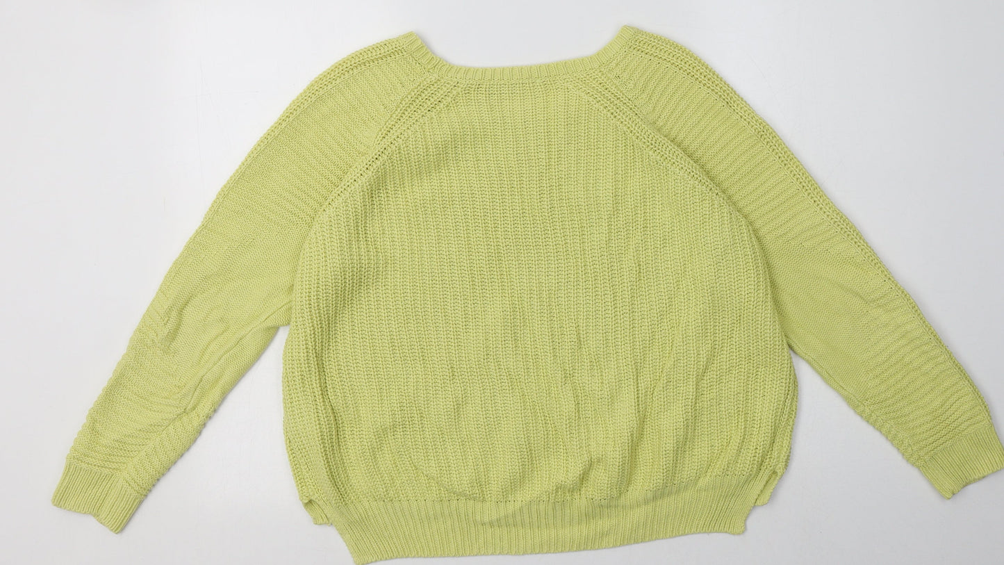 Womens UK Size 16 Marks and Spencer Yellow Pullover Sweatshirt
