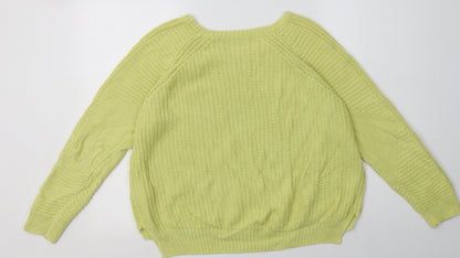 Womens UK Size 16 Marks and Spencer Yellow Pullover Sweatshirt