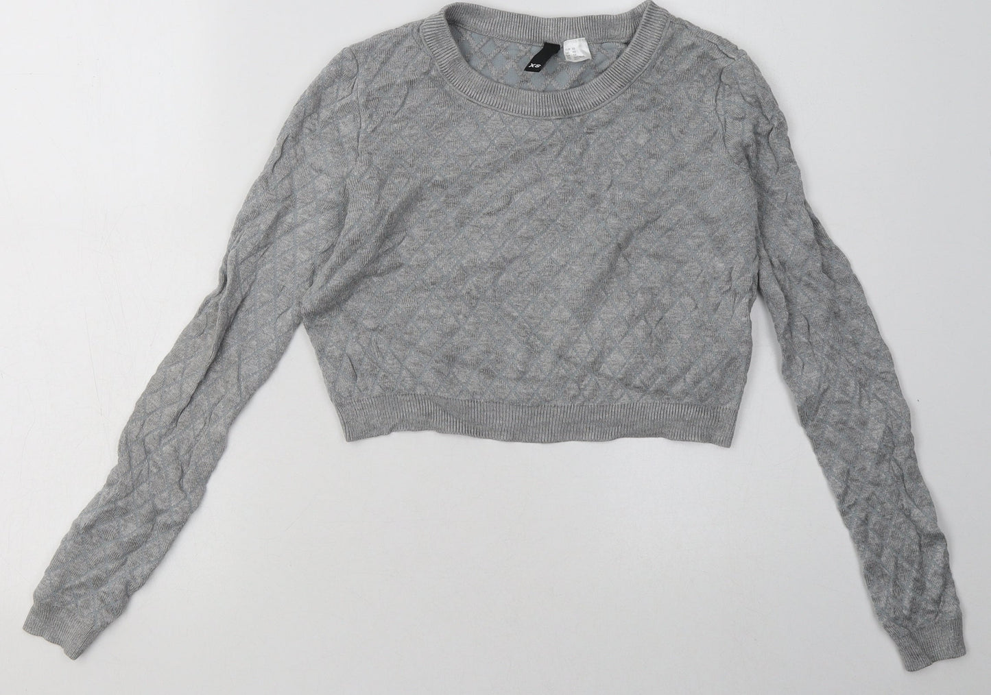 Womens UK Size XS H&M Grey Pullover Sweatshirt