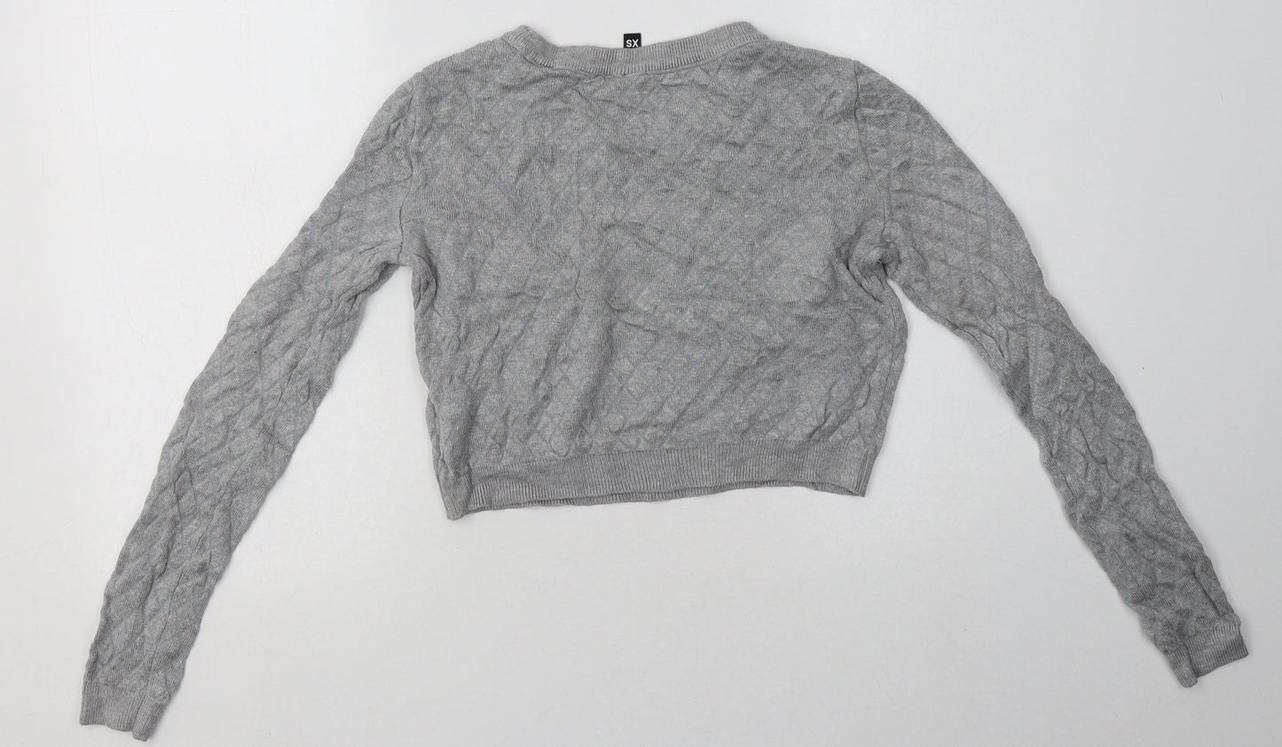 Womens UK Size XS H&M Grey Pullover Sweatshirt