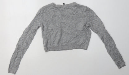 Womens UK Size XS H&M Grey Pullover Sweatshirt