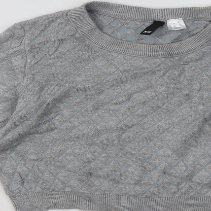 Womens UK Size XS H&M Grey Pullover Sweatshirt