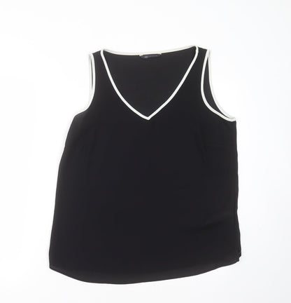 Womens UK Size 14 Marks and Spencer Black Basic Blouse