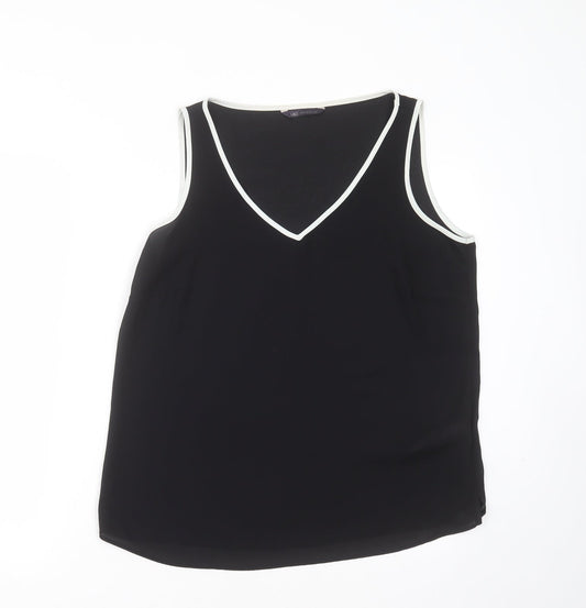 Womens UK Size 14 Marks and Spencer Black Basic Blouse