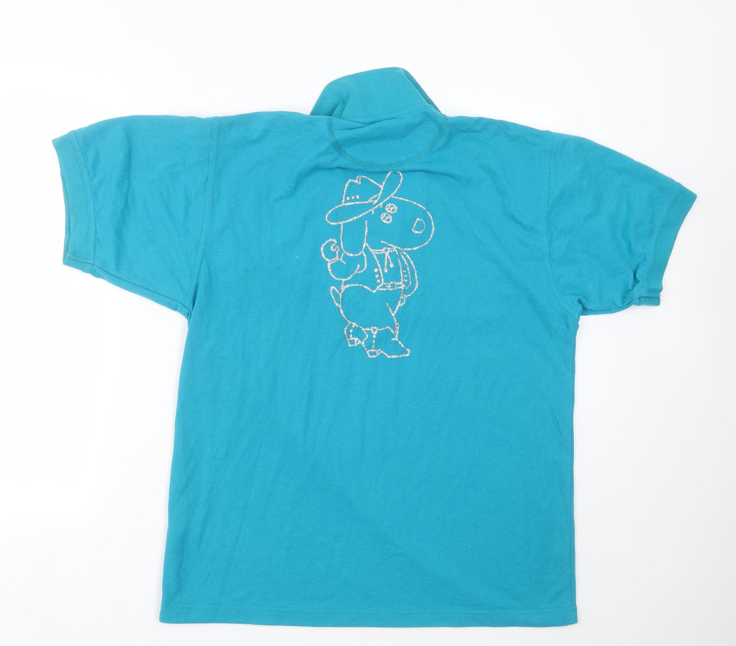 Womens UK Size M Kustom Kit Blue Basic Polo