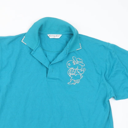 Womens UK Size M Kustom Kit Blue Basic Polo