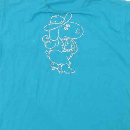 Womens UK Size M Kustom Kit Blue Basic Polo