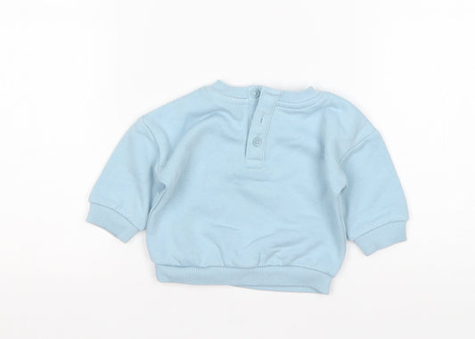 Matalan Boys Blue  Polyester Pullover Jumper Size 0-3 Months