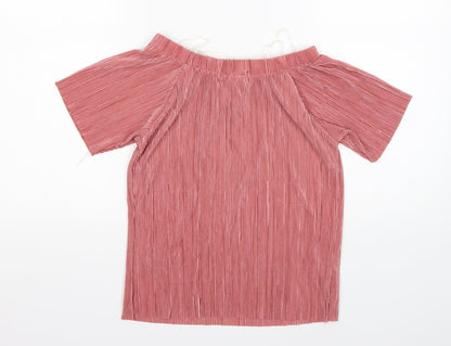 Womens UK Size S F&F Pink Basic Blouse