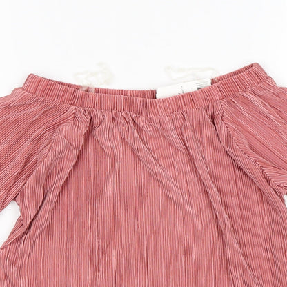 Womens UK Size S F&F Pink Basic Blouse