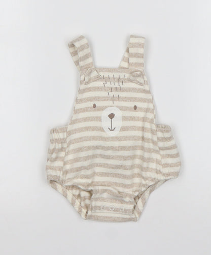 George Boys Multicoloured Striped Viscose Dungaree One-Piece Size 3-6 Months