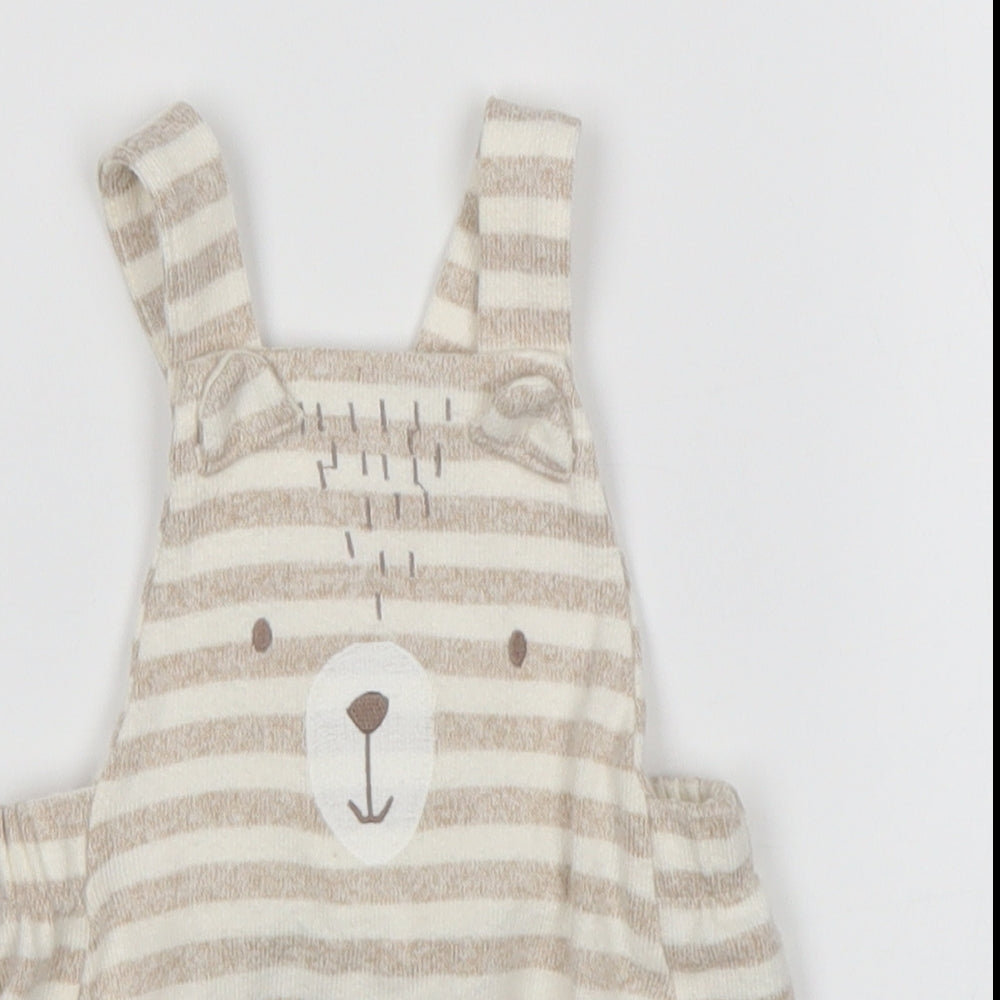 George Boys Multicoloured Striped Viscose Dungaree One-Piece Size 3-6 Months
