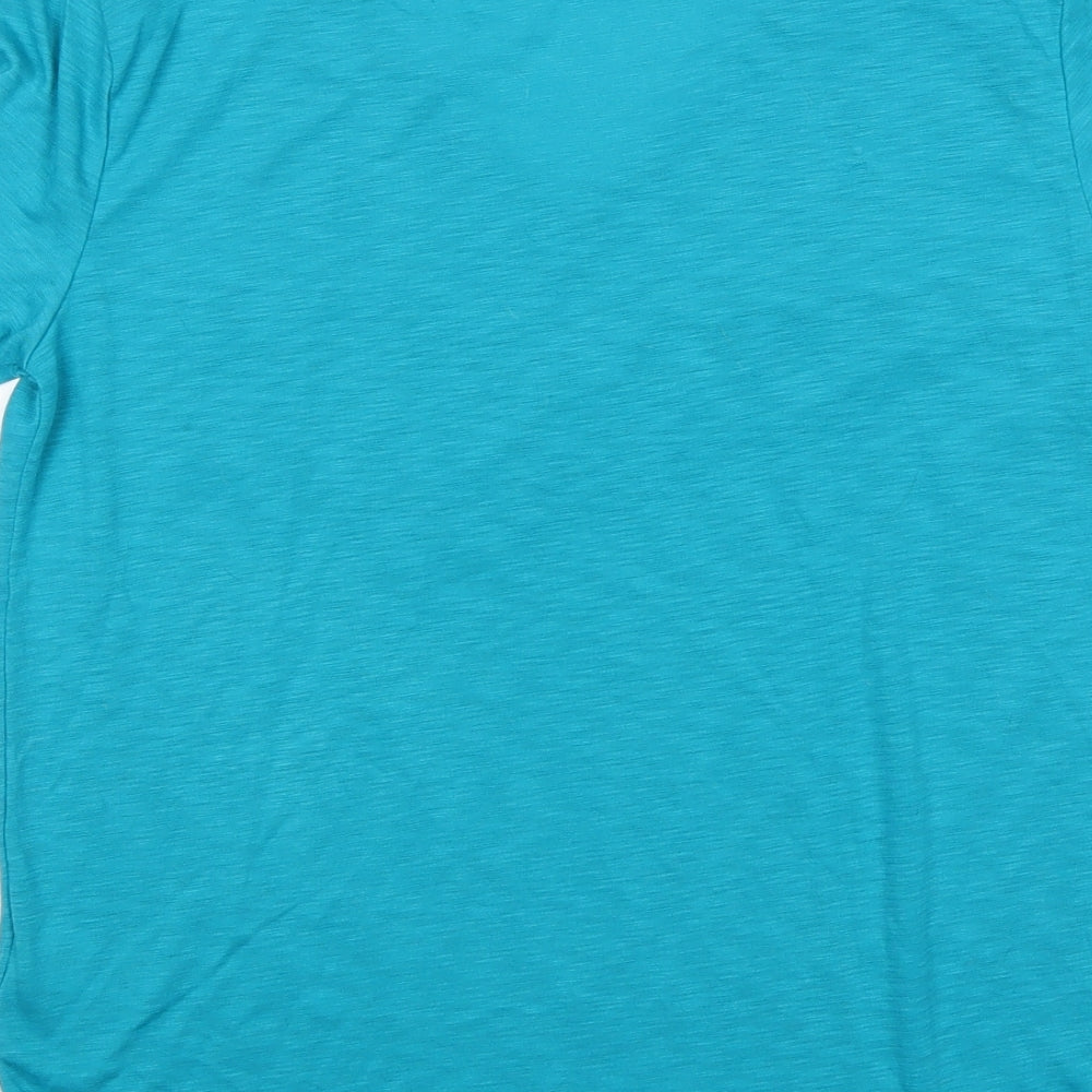 Papaya Womens Green  Polyester Basic T-Shirt Size 8 V-Neck