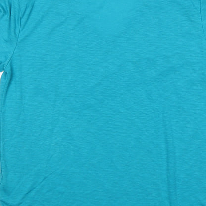 Papaya Womens Green  Polyester Basic T-Shirt Size 8 V-Neck