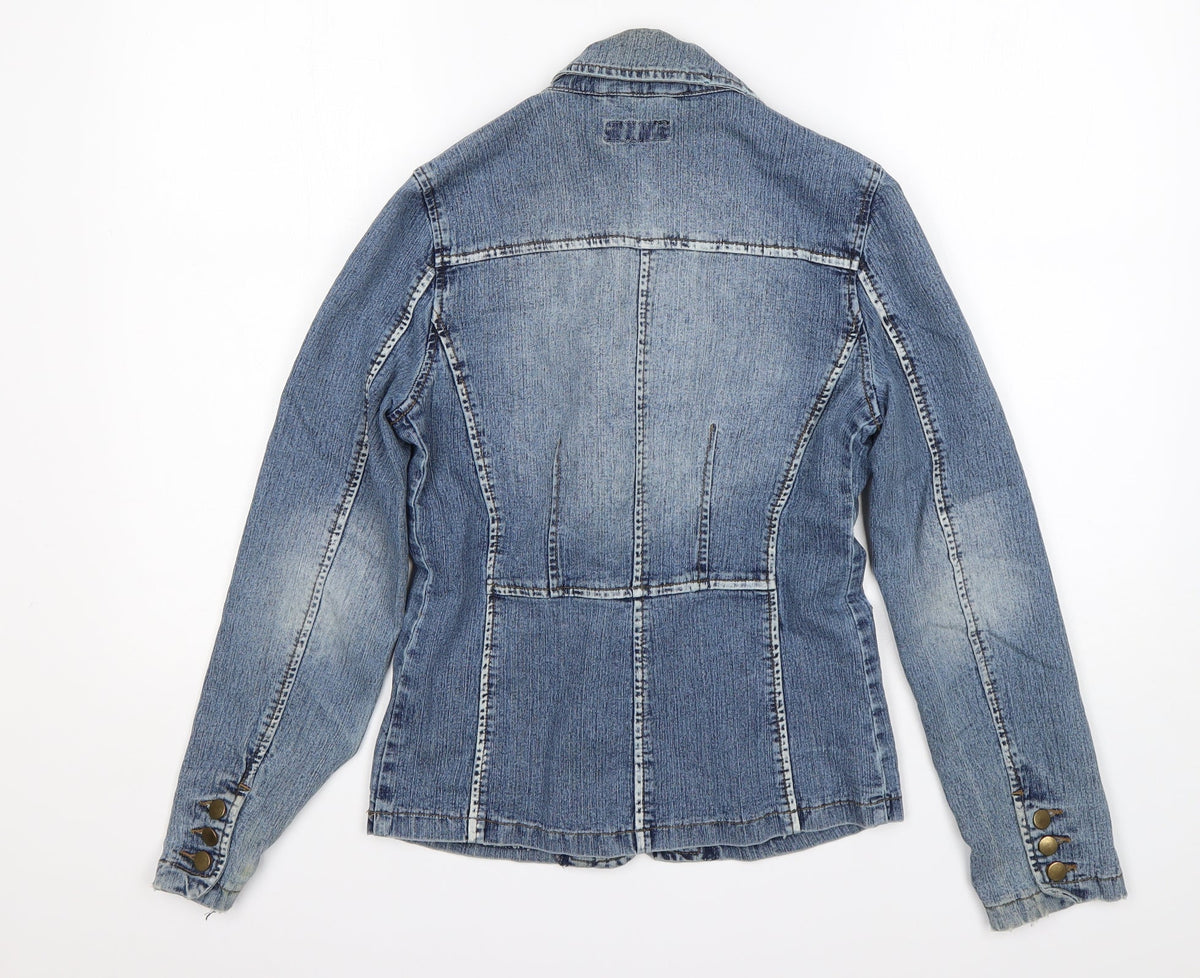 Back view of Zone Libre women’s blue jacket, size S