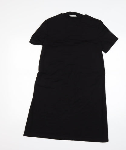 Zara Womens Black  Cotton A-Line  Size S  V-Neck