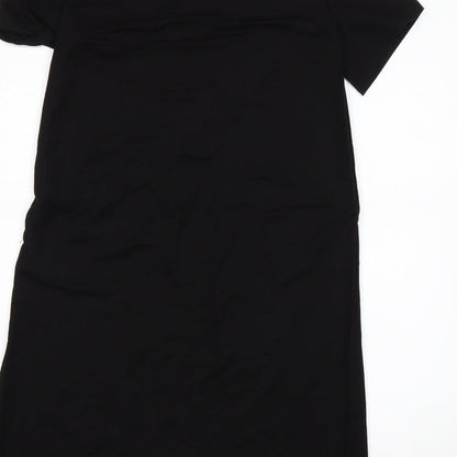 Zara Womens Black  Cotton A-Line  Size S  V-Neck
