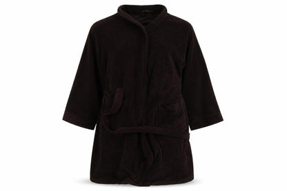 Front view of St Michael women’s brown polyester gown, size S