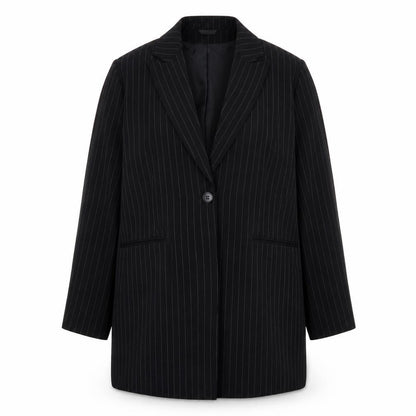 Front view of Profile women’s multicoloured striped polyester jacket suit jacket, size UK 18