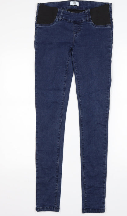Mama-licious Womens Blue  Cotton Skinny Jeans Size 29 in L32 in Regular